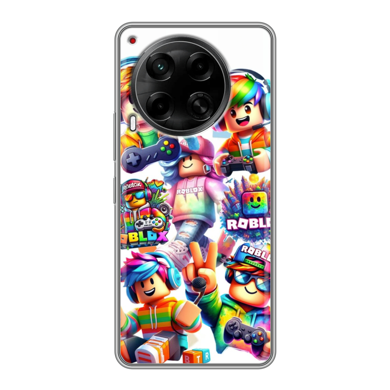 Силиконовый чехол на Tecno Camon 30 5G с принтом Roblox Роблокс Силиконовый чехол на Tecno Camon 30 5G с принтом Roblox Роблокс