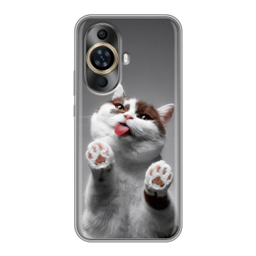 Силиконовый чехол на Huawei Nova 12S с принтом Коты