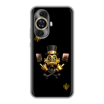 Силиконовый чехол на Huawei Nova 12S с принтом Золотой скрудж макдак
