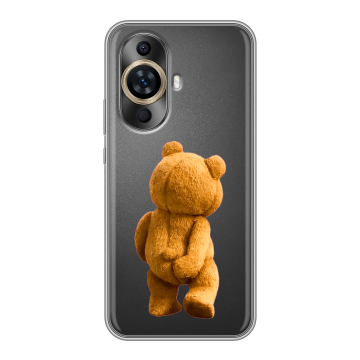 Силиконовый чехол на Huawei Nova 12S с принтом Медведь Силиконовый чехол на Huawei Nova 12S с принтом Медведь
