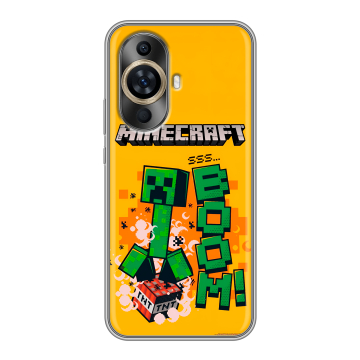Силиконовый чехол на Huawei Nova 12S с принтом Майнкрафт Minecraft