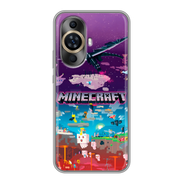 Силиконовый чехол на Huawei Nova 12S с принтом Майнкрафт Minecraft