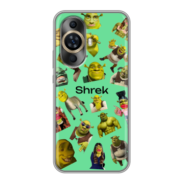 Силиконовый чехол на Huawei Nova 12S с принтом Шрек Shrek Силиконовый чехол на Huawei Nova 12S с принтом Шрек Shrek