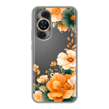Силиконовый чехол на Huawei Nova 12S с принтом Цветы принт Силиконовый чехол на Huawei Nova 12S с принтом Цветы принт