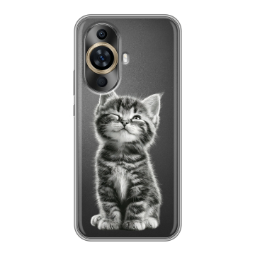 Силиконовый чехол на Huawei Nova 12S с принтом Котенок