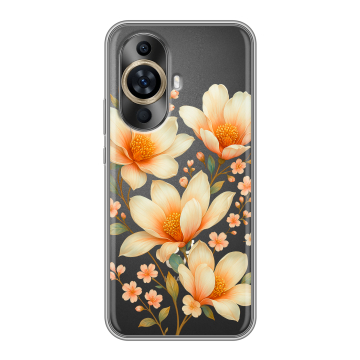 Силиконовый чехол на Huawei Nova 12S с принтом Цветы Силиконовый чехол на Huawei Nova 12S с принтом Цветы