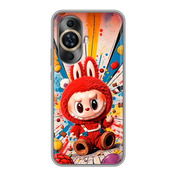Силиконовый чехол на Huawei Nova 12S с принтом Labubu Лабубу Силиконовый чехол на Huawei Nova 12S с принтом Labubu Лабубу