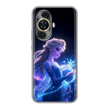 Силиконовый чехол на Huawei Nova 12S с принтом Холодное сердце Frozen