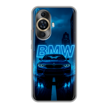 Силиконовый чехол на Huawei Nova 12S с принтом BMW БМВ Силиконовый чехол на Huawei Nova 12S с принтом BMW БМВ