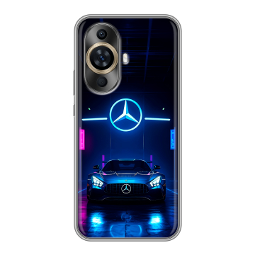 Силиконовый чехол на Huawei Nova 12S с принтом Mercedes Мерседес Силиконовый чехол на Huawei Nova 12S с принтом Mercedes Мерседес