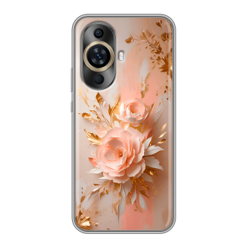 Силиконовый чехол на Huawei Nova 12S с принтом женский