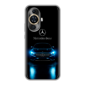 Силиконовый чехол на Huawei Nova 12S с принтом Mercedes Мерседес