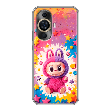Силиконовый чехол на Huawei Nova 12S с принтом Labubu Лабубу Силиконовый чехол на Huawei Nova 12S с принтом Labubu Лабубу