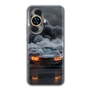 Силиконовый чехол на Huawei Nova 12S с принтом BMW БМВ