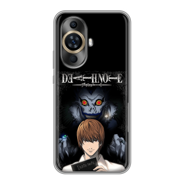 Силиконовый чехол на Huawei Nova 12S с принтом Death note Тетрадь смерти