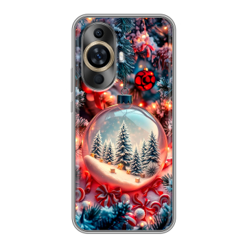Силиконовый чехол на Huawei Nova 12S с принтом Новый год Силиконовый чехол на Huawei Nova 12S с принтом Новый год