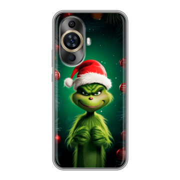 Силиконовый чехол на Huawei Nova 12S с принтом Гринч Новый год Рождество Силиконовый чехол на Huawei Nova 12S с принтом Гринч Новый год Рождество