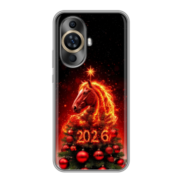 Силиконовый чехол на Huawei Nova 12S с принтом Новый год Силиконовый чехол на Huawei Nova 12S с принтом Новый год