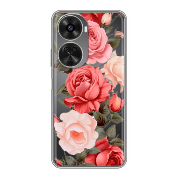 Силиконовый чехол на Huawei Nova 12SE с принтом Розы Силиконовый чехол на Huawei Nova 12SE с принтом Розы