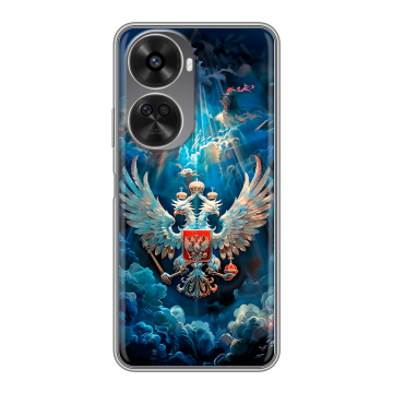 Силиконовый чехол на Huawei Nova 12SE с принтом Герб флаг России Силиконовый чехол на Huawei Nova 12SE с принтом Герб флаг России