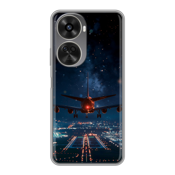 Силиконовый чехол на Huawei Nova 12SE с принтом самолет Силиконовый чехол на Huawei Nova 12SE с принтом самолет