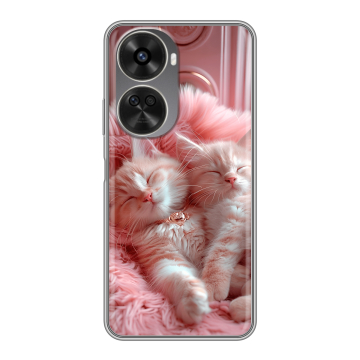 Силиконовый чехол на Huawei Nova 12SE с принтом котята котики