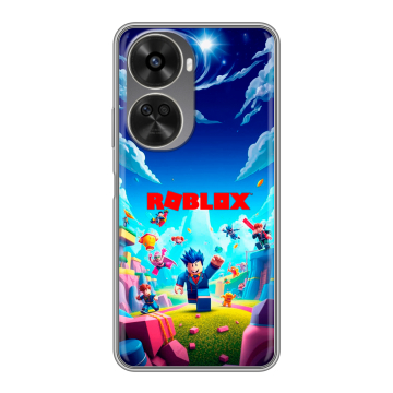 Силиконовый чехол на Huawei Nova 12SE с принтом Roblox Роблокс
