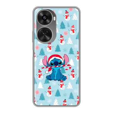 Силиконовый чехол на Huawei Nova 12SE с принтом Стич Новый год Силиконовый чехол на Huawei Nova 12SE с принтом Стич Новый год