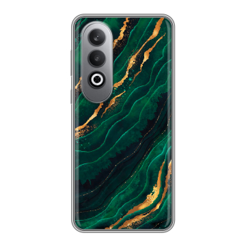 Силиконовый чехол на Oneplusnordce4 с принтом Мрамор зеленое золото