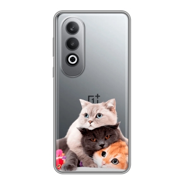 Силиконовый чехол на Oneplusnordce4 с принтом Кошки Силиконовый чехол на Oneplusnordce4 с принтом Кошки