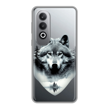 Силиконовый чехол на Oneplusnordce4 с принтом Волк в лесу Силиконовый чехол на Oneplusnordce4 с принтом Волк в лесу