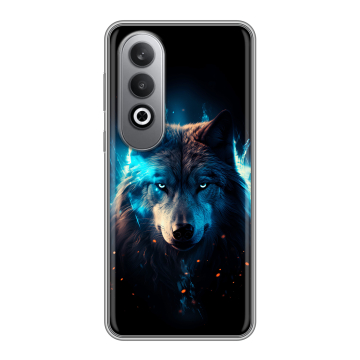 Силиконовый чехол на Oneplusnordce4 с принтом Волк ночной Силиконовый чехол на Oneplusnordce4 с принтом Волк ночной