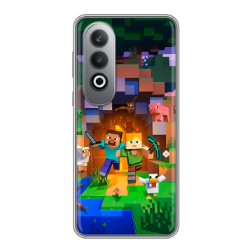 Силиконовый чехол на Oneplusnordce4 с принтом Майнкрафт Minecraft Силиконовый чехол на Oneplusnordce4 с принтом Майнкрафт Minecraft