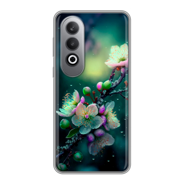 Силиконовый чехол на Oneplusnordce4 с принтом Цветы и мрамор Силиконовый чехол на Oneplusnordce4 с принтом Цветы и мрамор