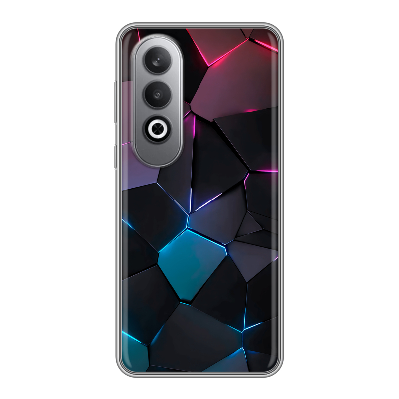 Силиконовый чехол на Oneplusnordce4 с принтом Геометрия неона Силиконовый чехол на Oneplusnordce4 с принтом Геометрия неона