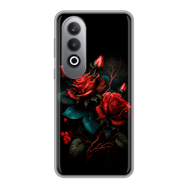 Силиконовый чехол на Oneplusnordce4 с принтом Розы красные Силиконовый чехол на Oneplusnordce4 с принтом Розы красные