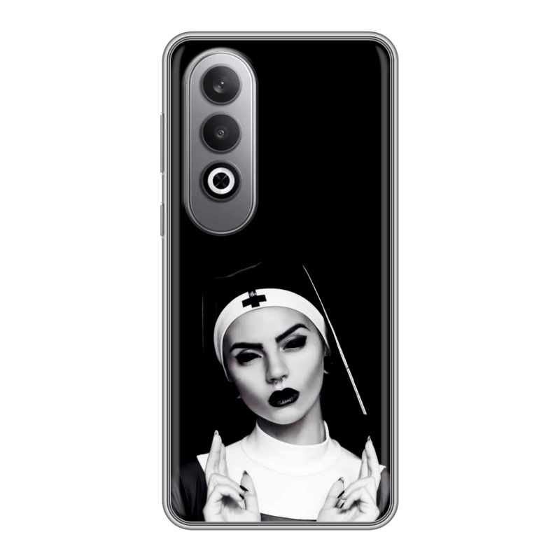 Силиконовый чехол на Oneplusnordce4 с принтом монашка Силиконовый чехол на Oneplusnordce4 с принтом монашка