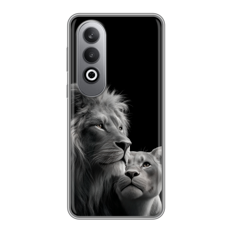 Силиконовый чехол на Oneplusnordce4 с принтом Лев кошки Силиконовый чехол на Oneplusnordce4 с принтом Лев кошки