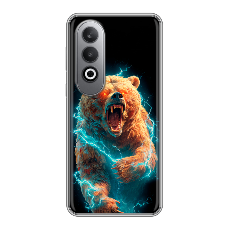 Силиконовый чехол на Oneplusnordce4 с принтом Медведь Силиконовый чехол на Oneplusnordce4 с принтом Медведь