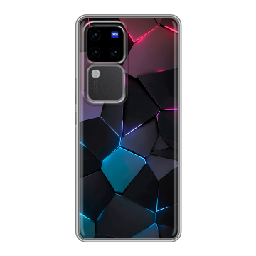 Силиконовый чехол на Vivo V30 Pro с принтом Геометрия неона Силиконовый чехол на Vivo V30 Pro с принтом Геометрия неона