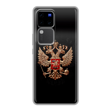 Силиконовый чехол на Vivo V30 Pro с принтом Герб России Силиконовый чехол на Vivo V30 Pro с принтом Герб России