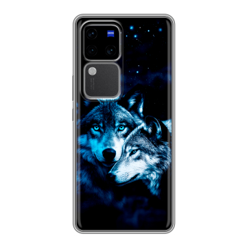 Силиконовый чехол на Vivo V30 Pro с принтом Волки Силиконовый чехол на Vivo V30 Pro с принтом Волки