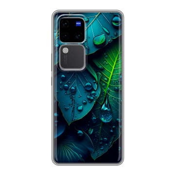 Силиконовый чехол на Vivo V30 Pro с принтом Листья Силиконовый чехол на Vivo V30 Pro с принтом Листья