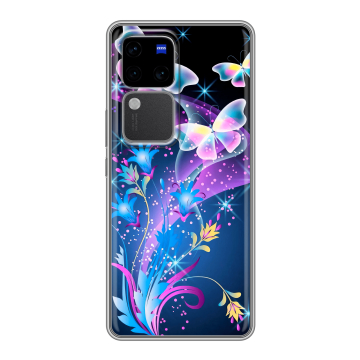 Силиконовый чехол на Vivo V30 Pro с принтом Бабочки