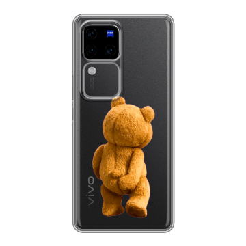 Силиконовый чехол на Vivo V30 Pro с принтом Медведь