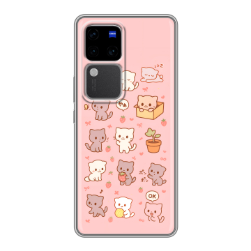 Силиконовый чехол на Vivo V30 Pro с принтом Hello Kitty Хелоу Кити Силиконовый чехол на Vivo V30 Pro с принтом Hello Kitty Хелоу Кити
