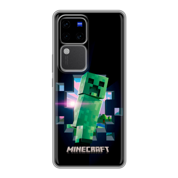 Силиконовый чехол на Vivo V30 Pro с принтом Майнкрафт Minecraft