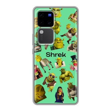 Силиконовый чехол на Vivo V30 Pro с принтом Шрек Shrek