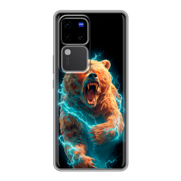 Силиконовый чехол на Vivo V30 Pro с принтом Медведь