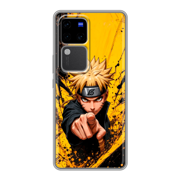 Силиконовый чехол на Vivo V30 Pro с принтом Naruto Наруто